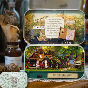 Box Theater Mini Doll House Desk Decorations Miniature DIY Dollhouse Kits Furniture Case Toys For Children Birthday Gifts