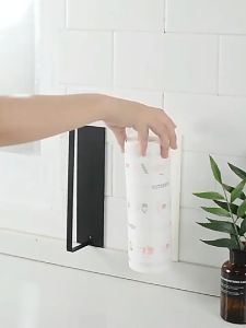 Giá treo giấy cuộn phong cách Nhật Bản tủ bếp không đục lỗ dán giá treo khăn giấy cuộn treo tường giá để đồ Phòng tắm Đa năng