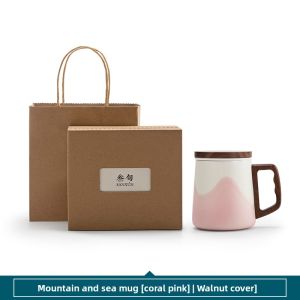 SANXUN | Ceramic Tea Separation Mug with Lid