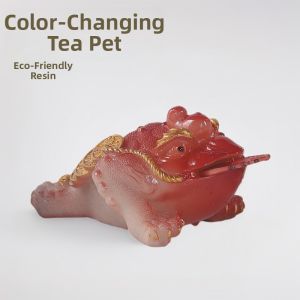 Fortune Golden Toad Color Changing Teaware Ornament