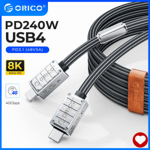ORICO 40Gbps USB4 Cable C TO UCB C 240w Thunder 3 Type-C Fast Charging Wire 8k 60hz TV Box for Mobile Tablet Laptop