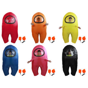 Welcomehome Inflatable Astronaut Space Costume Full Body Suit for Adult Kids Game Fans Spacesuit Costume Halloween Cosplay Costumes