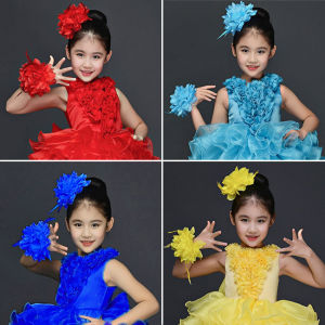 Childrens Performance Headdress Head Flower Girls Hair Accessories Latin Dance Jazz Dance Square Dance Performance Handed Flower Wrist Flower