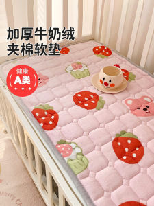 Baby Mattress Fall and Winter Milk Velvet Mattress Quilt for Kindergarten Bedding Mattress Kids Patchwork Bed Velvet Bed Sheet Mat