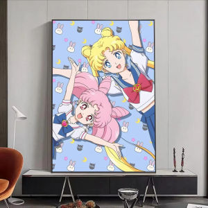 Bandai | Bộ Tranh Sơn Dầu Theo Số Mô Hình Nhân Vật Anime Sailor Moon Trang Trí Tường Hiện Đại Cho Phòng Khách Phòng Ngủ Không Cần Khung Quà Tặng Trang Trí Nhà Cửa