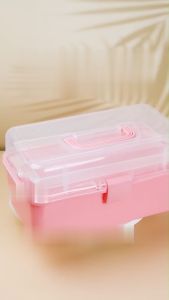 FH-C1050 Kotak Penyimpanan Kotak Obat 3 Tingkat Tool Box Kotak Jepit Rambut Storage Box Serbaguna