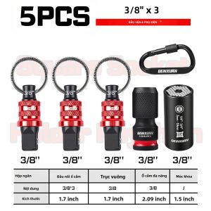 Bộ Móc Khóa Giữ Ổ Cắm Geinxurn 1/4 3/8 1/2 Drive Quick Release Với Bộ Chuyển Đổi Bộ Ổ Cắm Hợp Kim Dành Cho Thợ Điện Xây Dựng