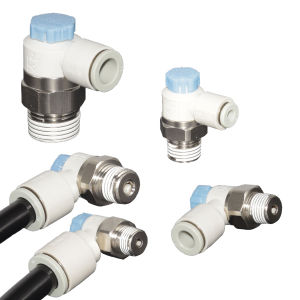 10PCS Elbow fittings AS1211F AS2211F AS3211F  AS4211F Flow control valve Regulator valve pneumatic fittings speed regulator