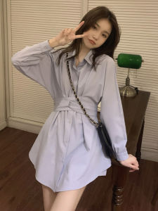 ชุดกระโปรงแขนยาวคอโปโลสไตล์ฝรั่งเศส ชุดสองชิ้น ฤดูใบไม้ผลิ 2025 ชุดกระโปรงสั้นรัดเอวสไตล์ยูนิเซ็กซ์