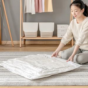 Vacuum Storage Bag Reusable Compression Sealer Clothes Bedding Organizer Space Hand Pump Vacuum Plastic Bag for Clothes