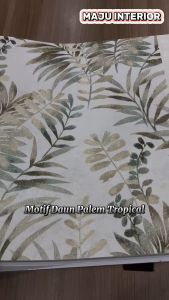 Wallpaper Dinding Daun Palem Tropis Daun Pisang Tropical Walpaper Vinyl Daun Murah Ruang Tamu