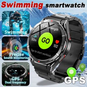 2025 New Fitness Swimming Dual-band GPS  Smart Watch Compass IP69K Professional Waterproof  Bluetooth Call Smart Watches For Men