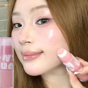 WOOLOVE Double Head Liquid Blush with Dizzy Dye Brush Natural Low-saturation Matte Blush Liquid Stick Rouge Tint Makeup Korean Style