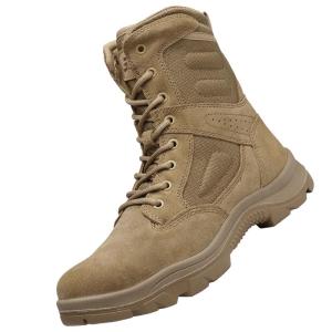 Wear-Resistant Desert Boots High-Top Mens Outdoor Training Boots Anti-Piercing Short Boots for Hiking And Camping