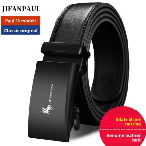 Automatic Buckle Leather Belt for Men Casual Style