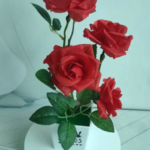 【1-3 Days Delivery】5Heads Artificial Rose Bonsai Potted Plant Rose Moon Spring Star Bud Thumb Indoor Decoration Bedroom Living Room Home