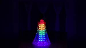 LED Isis wings Belly Dance wings ColorfulButterfly Wings Telescopic SticksGlowingLight Up Costume