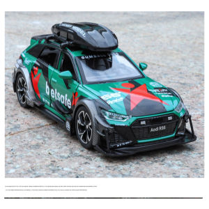 โมเดลรถ Diecast ของเล่นสำหรับเด็กผู้ชายรุ่นรถโลหะผสมสำหรับเป็นของขวัญวันเกิดของคอลเลกชันรถ Kids Toys รุ่น RS6ของ Audi