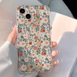 Retro Flower Clear Case For iPhone 17 Pro Max Cases iPhone 11 15 12 13 14 Pro Max Case 17 Air 17proMax Back Cover Funda Bumper