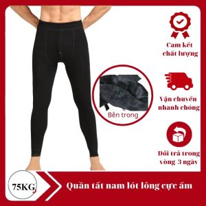 Quần Tất Nam Giữ Nhiệt LÓT LÔNG đại hàn FREESIZE tới 75KG là mặc thoải mái nhất