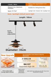 oaArtstandard | Retro Adjustable Track Hanging Lamp with Spotlight and Fan Integration