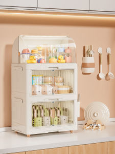 BW | Baby Feeding Utensils Storage Box Kitchen Drain Rack Dishwasher Safe Plastic No Drilling Required Nordic Style Storage Cabinet