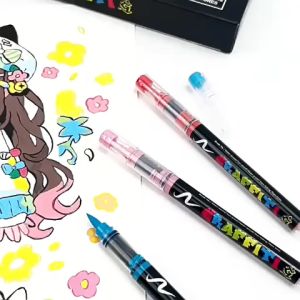 Bút vẽ acrylic brush marker lỏng mực trực tiếp đầu cọ nhọn mềm vẽ được trên giấy đá vải gốm chống thấm nước LIM DIY