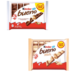 Kinder Bueno Flowpack - [ Chocolate Milk / White Milk ] 3xT2