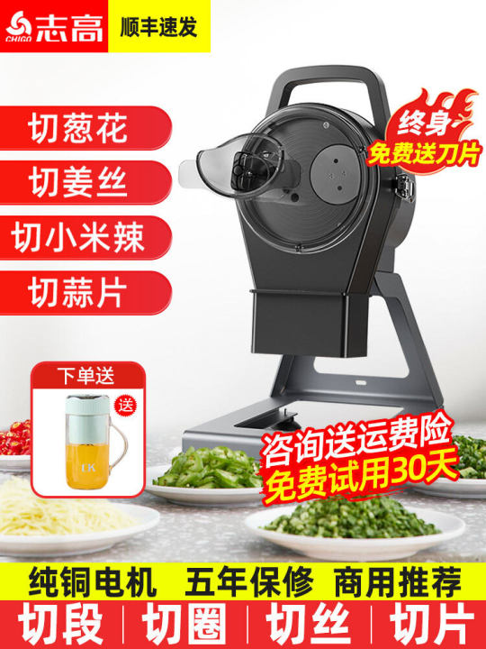 Small Commercial Multifunctional Onion Chopper Machine Electric Ginger Garlic Slicer Tool for Kitchen Use Chigo Brand