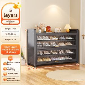 DIBIOU | Steel Multi-layer Large Capacity Dustproof Shoe Cabinet