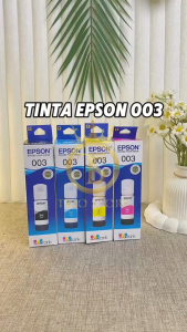Tinta Epson 003 Refill Warna Tajam Aman Buat Printer L1110 L1210 L1216 L1250 L1256 L3100 L3101 L3106 L3110 L3116 L3150 L3151 L3152 L3156 L3210 L3211 L3212 L3215 L3216 L3250 L3251 L3252 L3256 L3550 L4150 L4160 L5190 L5296 L5590 L6160