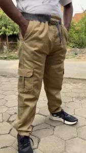 RSN2 - 100rb 3pcs Celana Lebaran Cargo Panjang Kargo Polos Pria Wanita Kolor Premium