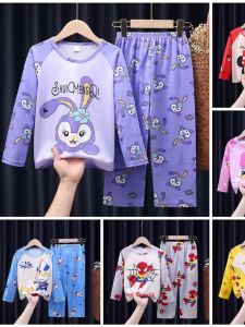 Bộ Đồ Ngủ Dài Tay Mỏng Cho Trẻ Em Mùa Xuân Thu Bộ Đồ Mặc Nhà Cho Bé Trai Và Bé Gái Melissabow Phong Cách Thường Ngày Thoải Mái Thoáng Khí