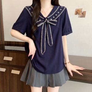 AIYITI | Youthful Tummy Cover Summer Womens T-shirt Plus Size