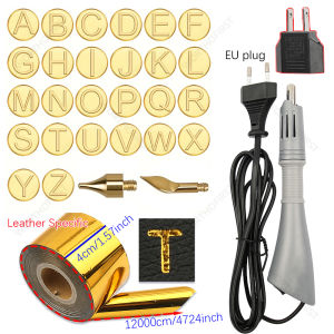 Heated Stamping Foil Pen Electric Hot Applicator Tool Kit Apply Foil to LeatherCraft Handmade Hot Stamping Foil