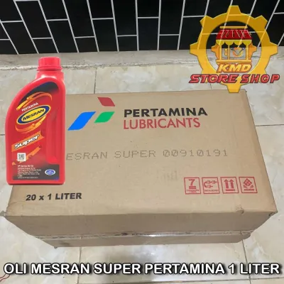 Oli Mesran Super 1 Liter | Mesran Super 1L 1 Dus 24 Botol