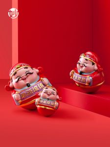 Creative Resin Fortune Teller ความมั่งคั่งพระเจ้า Figurine น่ารัก Office Decor ห้องนั่งเล่นสไตล์จีนจอแสดงผลของขวัญตกแต่ง