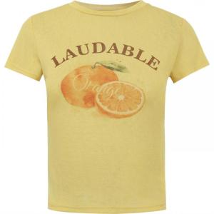 Short Sleeve Yellow Fitted Crop T-Shirt