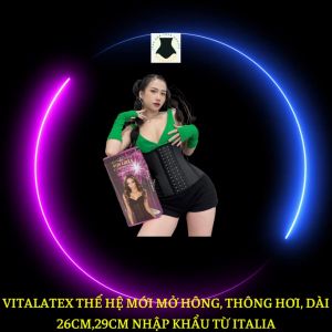 (Tặng: THANH NỚI + THƯỚC DÂY) Gen nịt bụng Vitalatex THẾ HỆ MỚI 2025 thông hơi 19 xương nhập khẩu từ Italia - là sản phẩm mẫu mới mở hông gen hết mỡ lưng nách