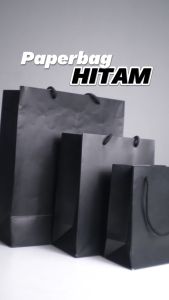 Paper Bag Hitam | Paper Bag Hitam Polos Souvenir | Paper Bag Gift Bag Ulang Tahun