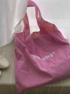 Túi Đeo Vai Đơn Họa Tiết Sọc Dung Tích Lớn White Tia 2025 Phong Cách Hàn Quốc Đơn Giản Đa Năng in Chữ in Hình Chữ Cái Thời Trang Thường Ngày