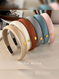 Colorful Satin Hairband Womens New 2025 Fashion Face Washing High Top Skull Decorative Hair Accessories Korean Style