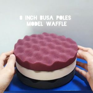 Busa Poles Mobil 8 inch Model Gelombang Wave Waffle Foam Pad Poles Premium Foam Pad