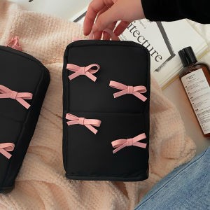 Korean Style Portable Makeup Bag Womens Large Capacity Travel Toiletry Bag Cosmetic Brush Organizer Cute Inner Bag Storage