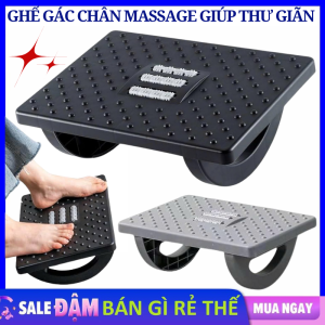 Ghế Kê Chân Văn Phòng - Ghế Gác Chân Công Thái Học Có Hạt Massage Và 3 Con Lăn Giúp Thư Giãn Khi Làm Việc Cải Thiện Tư Thế Ngồi - Ghế Mát Xa Chân