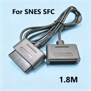 1.8M Controller Extension Cable For SNES SFC Game Console Gamepad Cord Black Replacement Wire Splitter Converter Cable