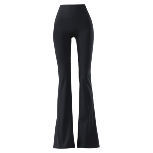 Quần yoga nữ MiiOW ống loe cạp cao bằng nylon co giãn