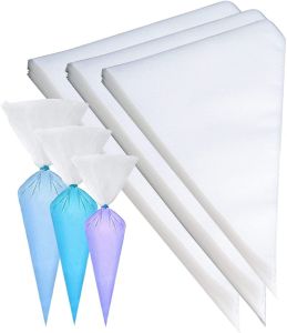 100Pcs Thickened Transparent Disposable Framing Bag Cake Squeeze Bag Cream Baby Auxiliary DIY Triangle Bag Baking Tools