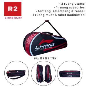desports Tas raket badminton R2 LN ransel 3 in 1
