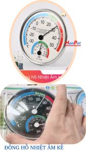 Hanpet - Đồng hồ đo Ẩm kế - Nhiệt kế (treo tường và để bàn) đo nhiệt độ ẩm độ ngoài trời và trong nhà cho bé ( 306)
